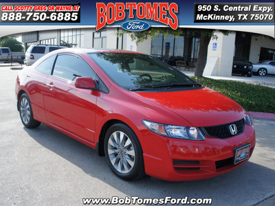 honda civic 2011 red coupe ex gasoline 4 cylinders front wheel drive automatic 75070