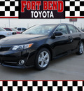 toyota camry 2012 black sedan se gasoline 4 cylinders front wheel drive automatic 77469