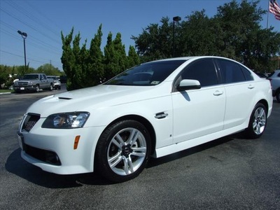 pontiac g8 2008 white sedan gasoline 6 cylinders rear wheel drive automatic 77074