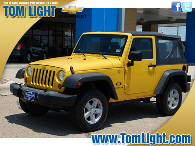 jeep wrangler 2007 yellow suv x gasoline 6 cylinders 4 wheel drive 6 speed manual 77802