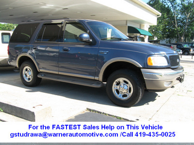 ford expedition 2002 dk  blue suv eddie bauer 4x4 gasoline 8 cylinders 4 wheel drive automatic with overdrive 45840