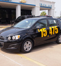 chevrolet sonic 2012 black hatchback ls gasoline 4 cylinders front wheel drive automatic 77581