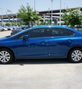 honda civic 2012 blue sedan lx gasoline 4 cylinders front wheel drive automatic 75034