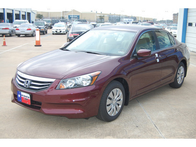 honda accord 2012 dk  red sedan lx gasoline 4 cylinders front wheel drive automatic with overdrive 77034