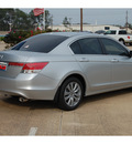 honda accord 2012 silver sedan ex l v6 gasoline 6 cylinders front wheel drive automatic with overdrive 77034