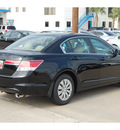 honda accord 2012 black sedan lx gasoline 4 cylinders front wheel drive 5 speed manual 77034