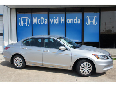 honda accord 2012 silver sedan lx gasoline 4 cylinders front wheel drive automatic 77034