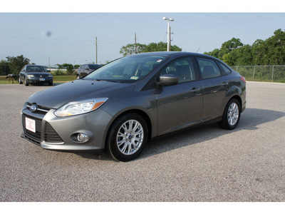 ford focus 2012 gray sedan se flex fuel 4 cylinders front wheel drive automatic 77471