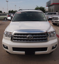 toyota sequoia 2012 white suv platinum gasoline 8 cylinders 2 wheel drive 6 speed automatic 76053