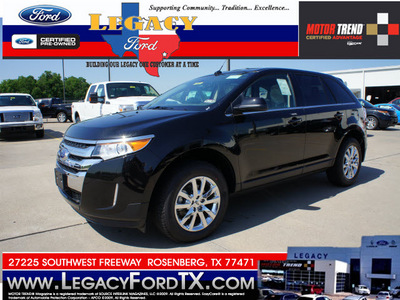 ford edge 2013 black suv limited gasoline 6 cylinders front wheel drive shiftable automatic 77471