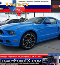 ford mustang 2013 lt  blue coupe gt gasoline 8 cylinders rear wheel drive not specified 77471