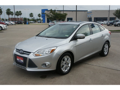 ford focus 2012 silver sedan sel flex fuel 4 cylinders front wheel drive shiftable automatic 77566