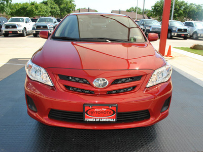 toyota corolla 2011 red sedan le gasoline 4 cylinders front wheel drive automatic 75067