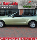 ford mustang 2006 dk  green v6 premium gasoline 6 cylinders rear wheel drive automatic 77450