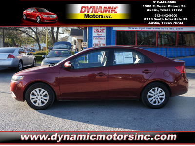 kia forte 2010 red sedan ex gasoline 4 cylinders front wheel drive automatic 78744