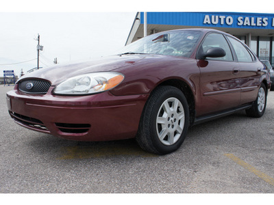 ford taurus 2007 maroon sedan se gasoline 6 cylinders front wheel drive automatic 77087