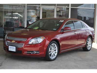 chevrolet malibu 2010 red sedan ltz gasoline 4 cylinders front wheel drive automatic 78216