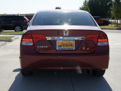 honda civic 2010 red sedan lx gasoline 4 cylinders front wheel drive automatic 75070