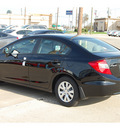 honda civic 2012 black sedan lx gasoline 4 cylinders front wheel drive automatic with overdrive 77034