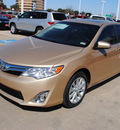 toyota camry 2012 tan sedan xle gasoline 4 cylinders front wheel drive 6 speed automatic 76053