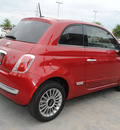 fiat 500 2012 red hatchback lounge gasoline 4 cylinders front wheel drive automatic 76108