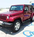 jeep wrangler unlimited 2012 red suv sahara gasoline 6 cylinders 4 wheel drive automatic 76230