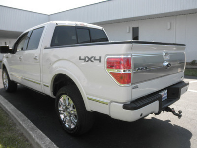 ford f 150 2010 white platinum flex fuel 8 cylinders 4 wheel drive automatic with overdrive 34474