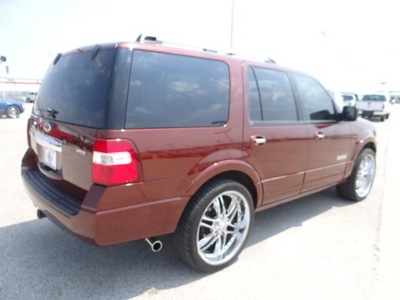 ford expedition 2008 orange suv limited gasoline 8 cylinders 2 wheel drive 6 speed automatic 77388