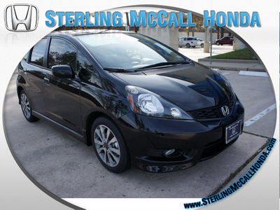 honda fit 2012 black hatchback sport gasoline 4 cylinders front wheel drive automatic 77339