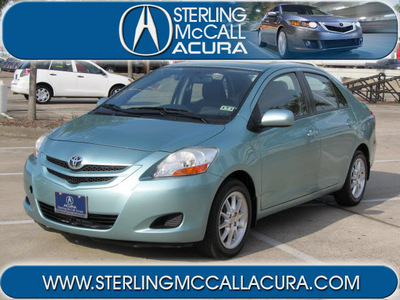 toyota yaris 2007 lt  green sedan gasoline 4 cylinders front wheel drive automatic with overdrive 77074