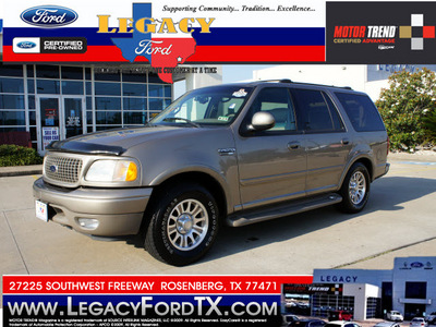 ford expedition 2001 gold suv eddie bauer gasoline 8 cylinders rear wheel drive automatic 77471