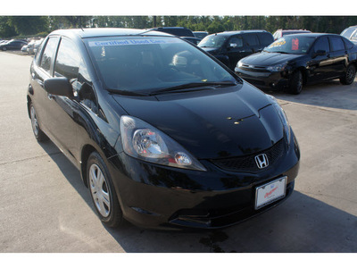 honda fit 2009 black hatchback gasoline 4 cylinders front wheel drive automatic 77339