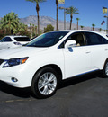 lexus rx 450h 2010 white suv hybrid 6 cylinders front wheel drive automatic 92235