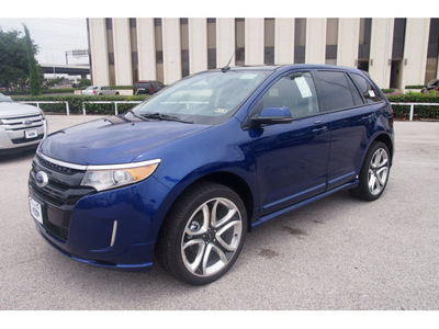 ford edge 2013 blue sport gasoline 6 cylinders front wheel drive automatic 77074