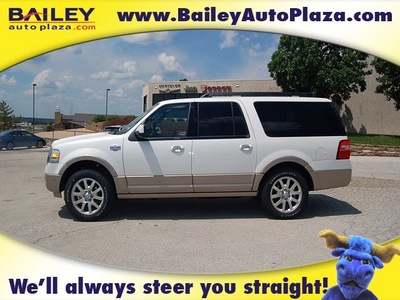 ford expedition el 2012 white suv king ranch flex fuel 8 cylinders 2 wheel drive automatic 76450
