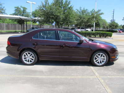 ford fusion 2011 maroon sedan sel gasoline 4 cylinders front wheel drive automatic with overdrive 77074