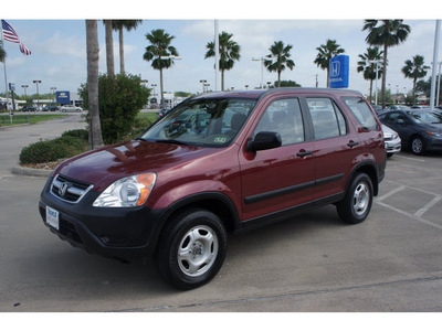 honda cr v 2004 dk  red suv lx gasoline 4 cylinders front wheel drive automatic 77566