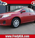 toyota corolla 2011 red sedan le gasoline 4 cylinders front wheel drive automatic 77034
