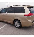 toyota sienna 2012 tan van xle 8 passenger gasoline 6 cylinders front wheel drive automatic 77074