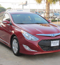 hyundai sonata hybrid 2011 red sedan hybrid 4 cylinders front wheel drive shiftable automatic 77074