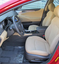 hyundai sonata hybrid 2011 red sedan hybrid 4 cylinders front wheel drive shiftable automatic 77074