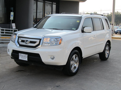 honda pilot 2011 white suv ex l w dvd gasoline 6 cylinders front wheel drive automatic with overdrive 77074