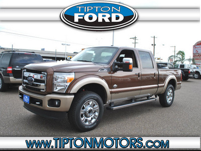 ford f 250 super duty 2012 brown lariat biodiesel 8 cylinders 4 wheel drive shiftable automatic 78523