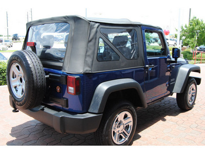 jeep wrangler 2010 blue suv sport gasoline 6 cylinders 4 wheel drive 6 speed manual 77450