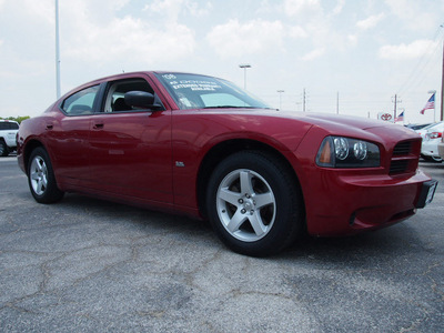 dodge charger 2008 red sedan gasoline 6 cylinders rear wheel drive shiftable automatic 77521