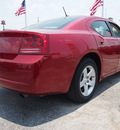 dodge charger 2008 red sedan gasoline 6 cylinders rear wheel drive shiftable automatic 77521
