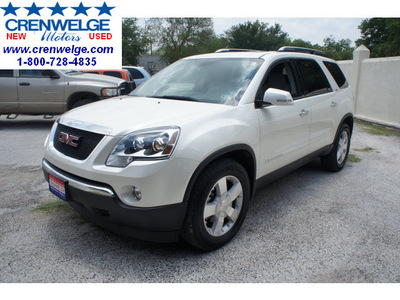 gmc acadia 2008 white suv slt 1 gasoline 6 cylinders front wheel drive automatic 78624
