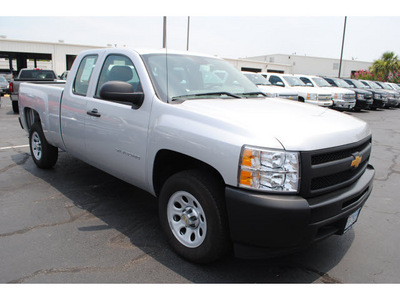 chevrolet silverado 1500 2012 silver pickup truck work truck gasoline 6 cylinders 2 wheel drive 4 speed automatic 77581