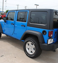 jeep wrangler unlimited 2011 blue suv sport gasoline 6 cylinders 4 wheel drive automatic 76011