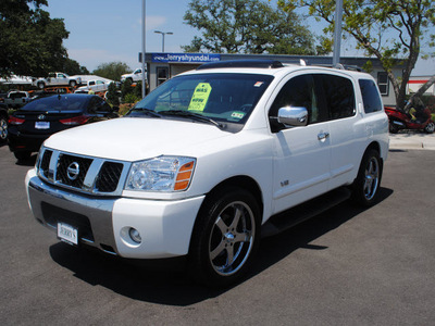 nissan armada 2007 white suv le flex fuel 8 cylinders rear wheel drive automatic 76087